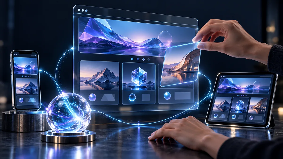 La misma interfaz en teléfono, tableta y portátil